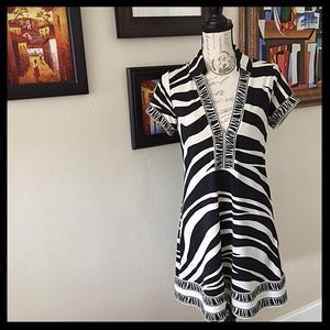 BCBG Zebra Bodycon Dress Medium